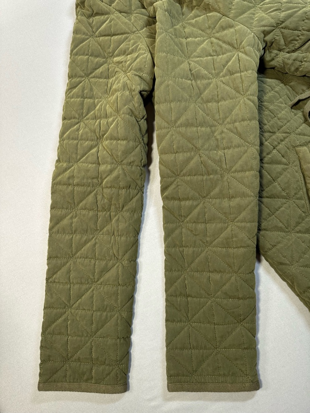 Signature Weekend Quilted Collarless Jacket, Cinch-Tie Waist - Womens Medium - Picture 8 of 12